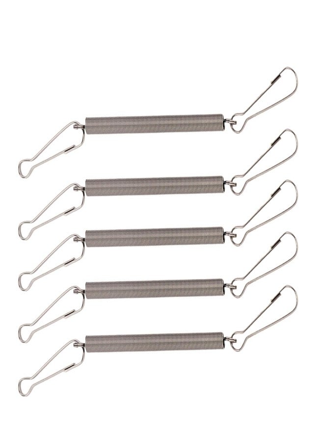 BANYUP 3.1in Spring with Clips Metal Springs 2 Clips Cage Accessories for Small Animal Hamster Guinea Pigs Water Dispenser Water Bottle Clip On Holder - Image 1